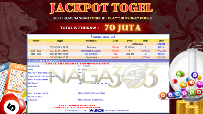 bukti jp naga303 #626