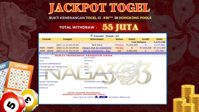 bukti jp naga303 #689